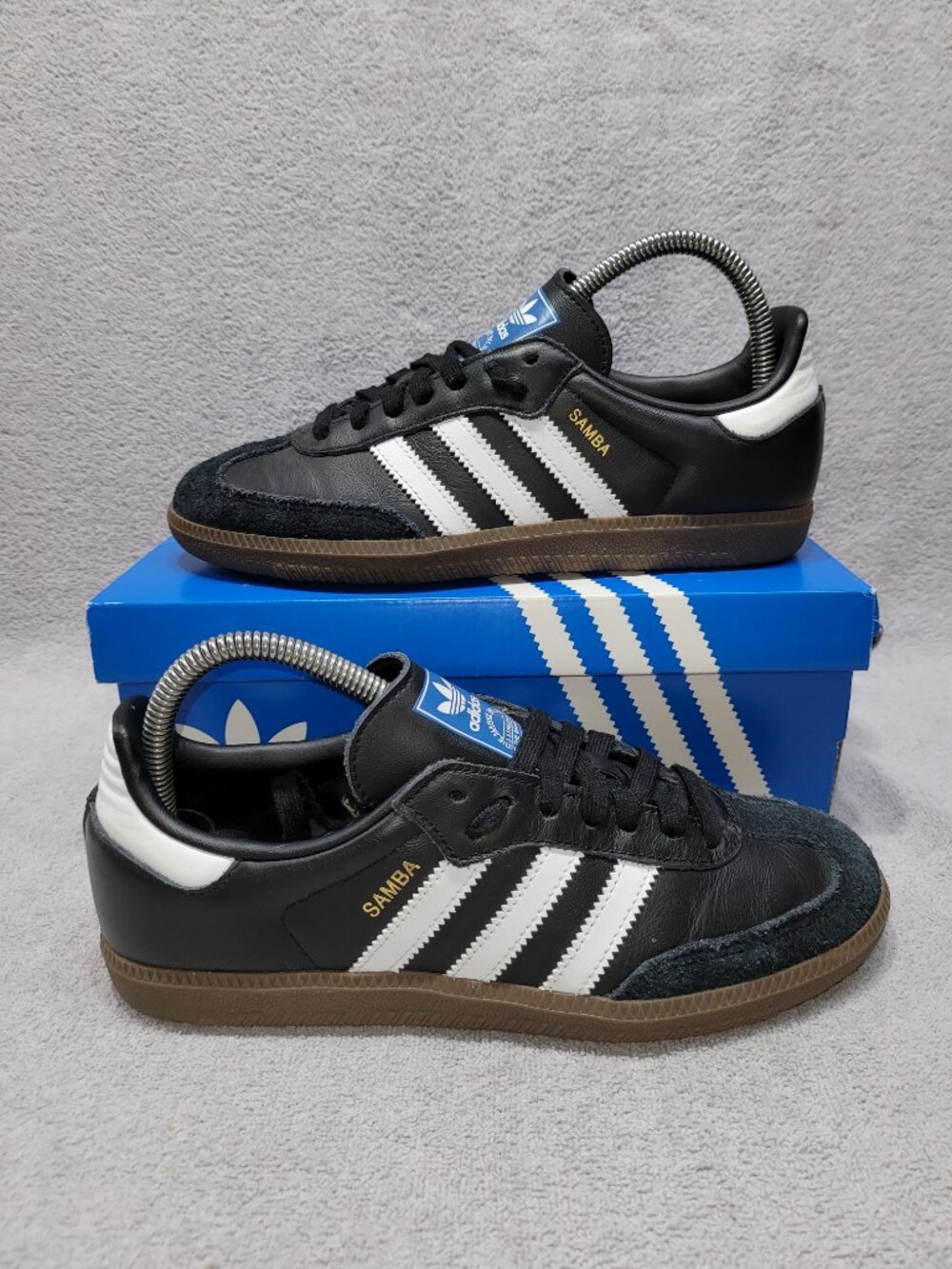 Adidas Samba OG Black Clear Granite Brown Gum ♀️ Women's Size 7 Shoes IG9031